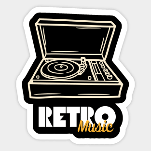 Vintage Retro Music Lover 3 Sticker